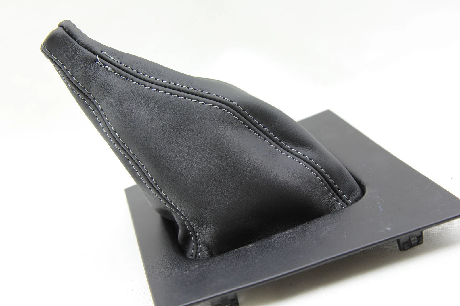 Manual Shift Boot for Ford Mustang (1987–1993) Gray Stitch PVC Leather