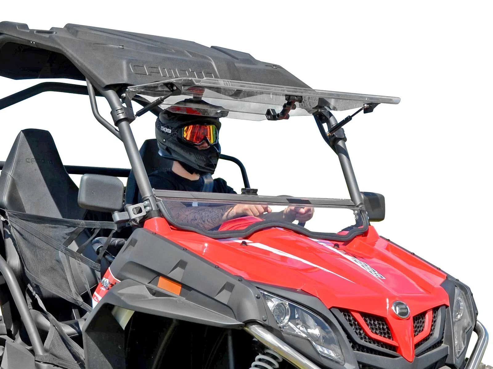 Scratch Resistant Flip Windshield for CFMOTO ZForce 500/800/1000 (2015–2023)
