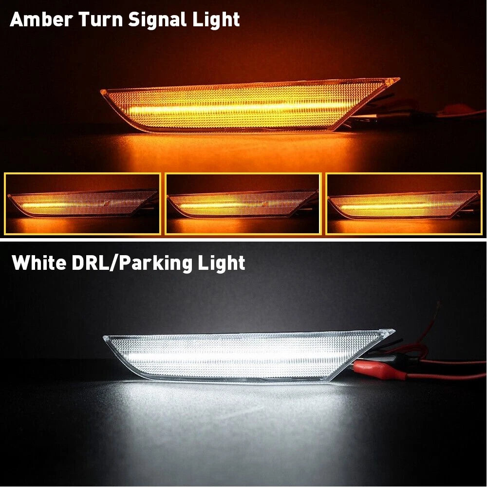 2X LED Front Bumper Side Marker Lights for Infiniti G35 (2003â2006)
