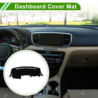 Dashboard Cover for Kia Sportage R (2011–2016) - Polyester Black Gray