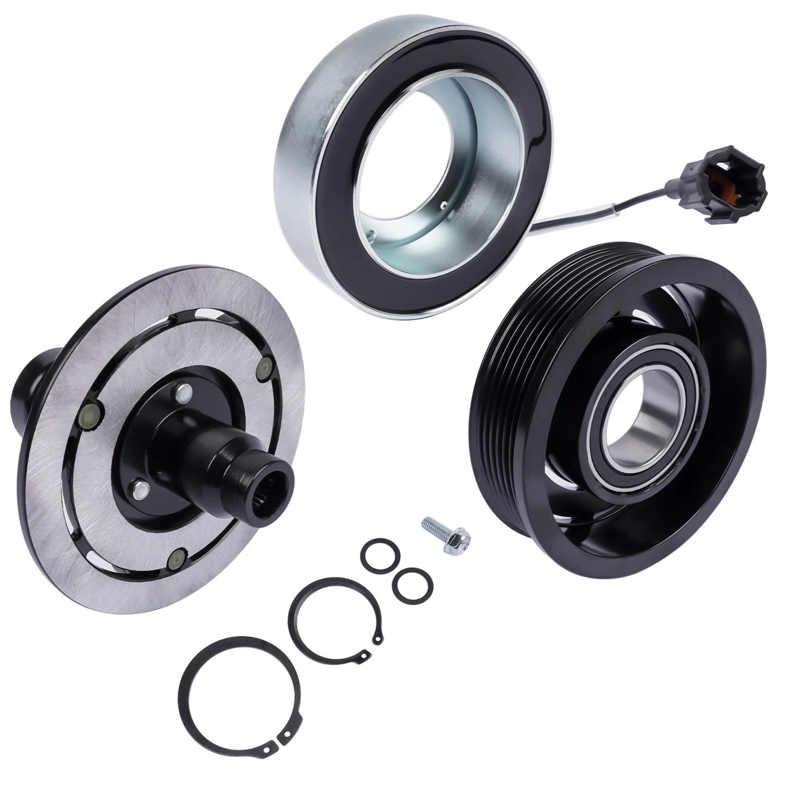 A/C Compressor Clutch Assembly Kit 6 Groove for Nissan Cube Versa (2009–2014)