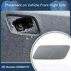 Front Right Washer Nozzle Cover Cap for Volkswagen Passat CC (2008–2012) Grey