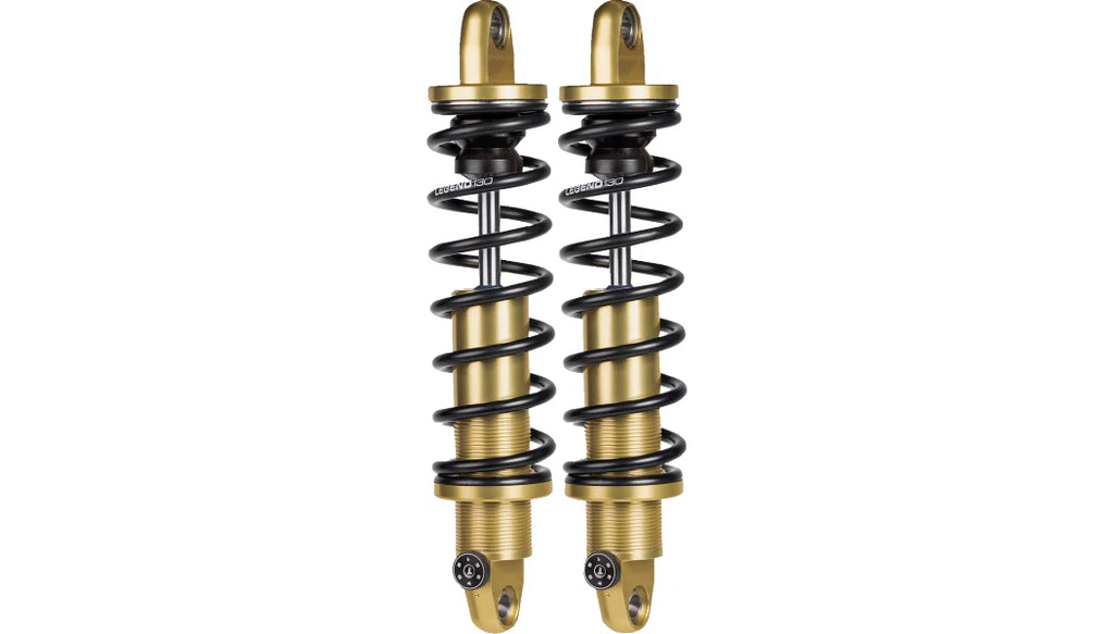 Legend Revo-A Gold 13" Adjustable Rear Shocks for Harley Touring (1999–2024)
