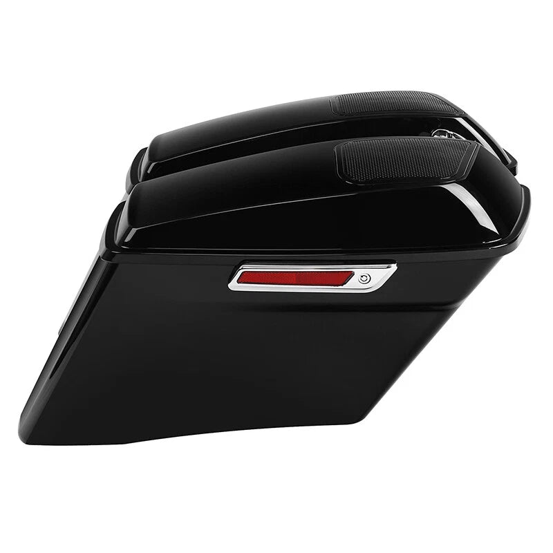 4" Stretched Saddlebag Speaker Lids Tray Organizer for Harley Touring (2014–2023)