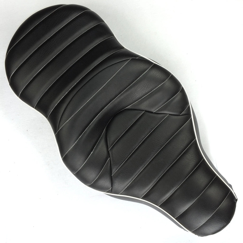 Custom 2-Up Cross Stripe Leather Seat for Harley XL883N XL883L XL883X (2005–2013)