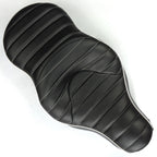 Custom 2-Up Cross Stripe Leather Seat for Harley XL883N XL883L XL883X (2005–2013)