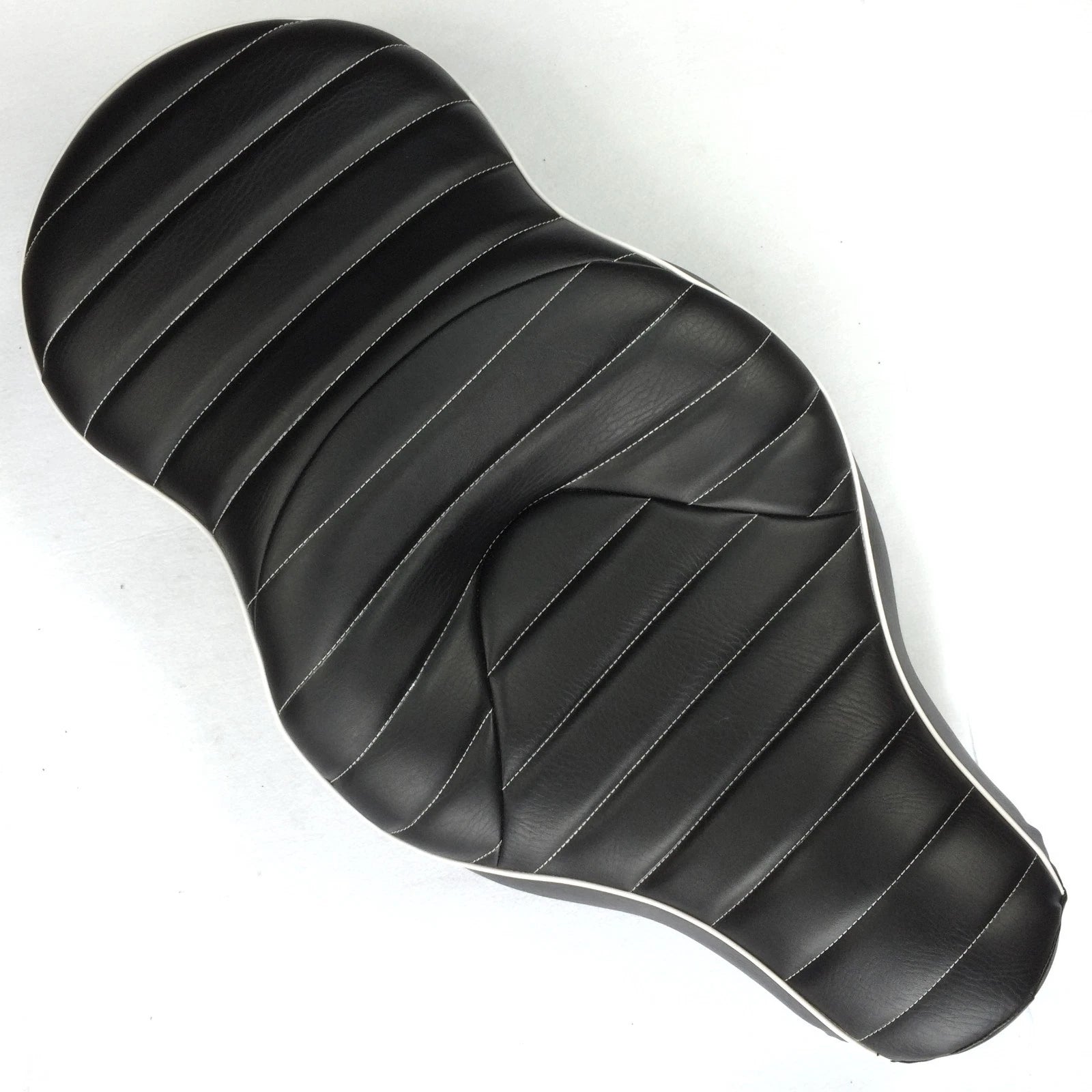 Custom 2-Up Cross Stripe Leather Seat for Harley XL883N XL883L XL883X (2005–2013)