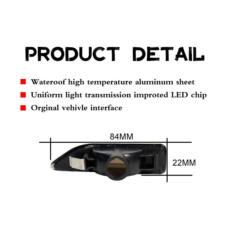 Smoke Lens Front Parking Side Marker Lights for Mini Countryman F60 (2017–2023)