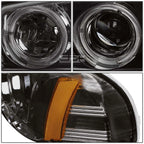 Smoked Dual Halo Projector Headlights + Bumper + Fog Light Set for Sierra Yukon (1999–2006)