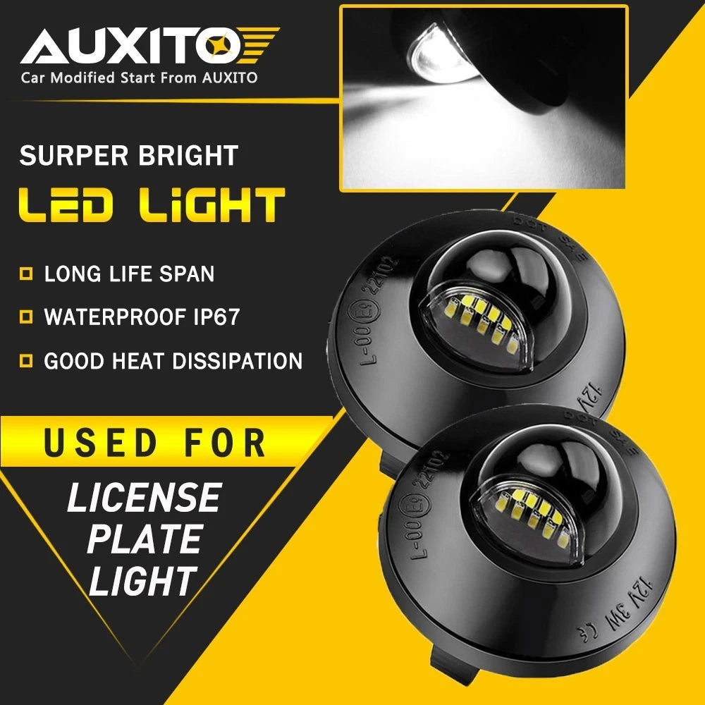 AUXITO LED License Plate Light Assembly for Ford F150 F250 F350 (2015–2023)