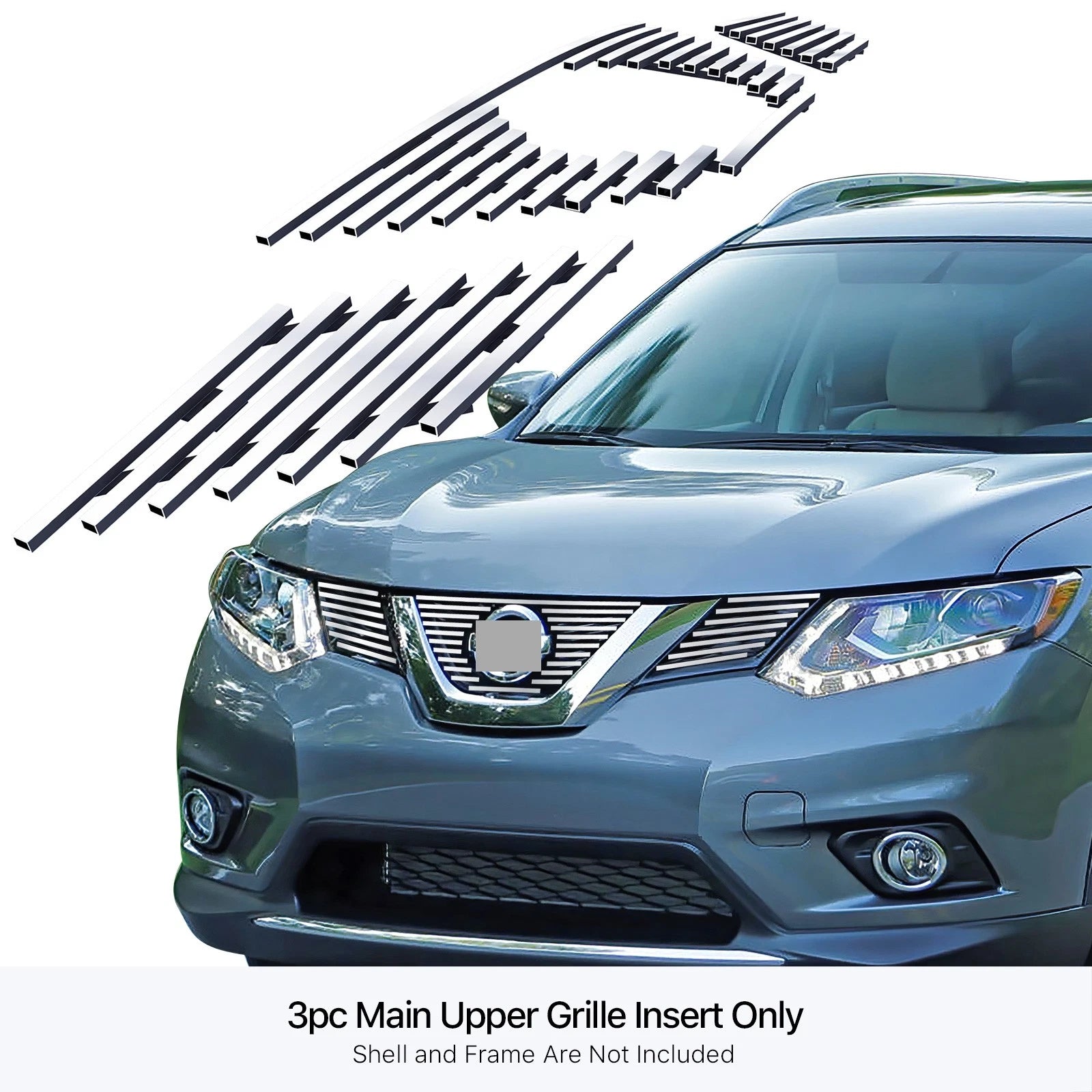 Stainless Steel Chrome Billet Grille Insert for Nissan Rogue (2014-2016)
