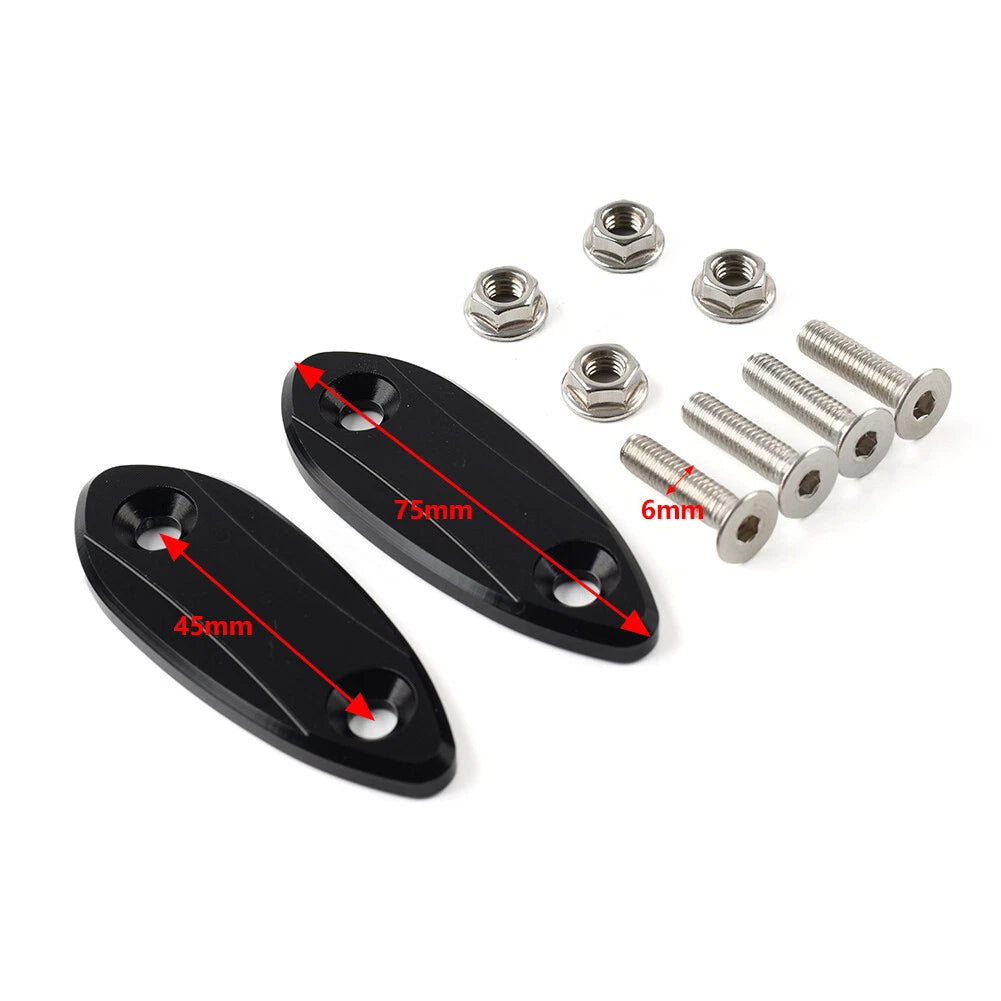 Block Off Base Plates for Kawasaki ZX6R (2009–2012) - Black