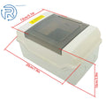 4 Way Power Distribution Box with Bus Bars and Din Rail IP66