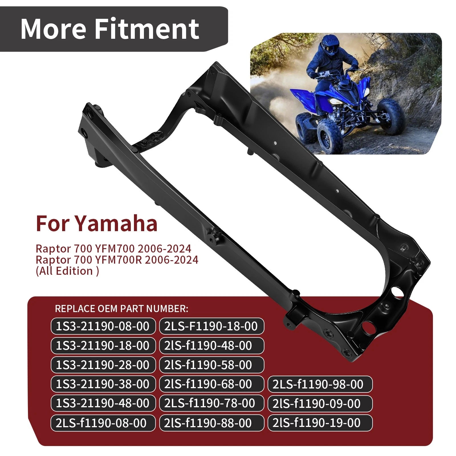 Heavy Duty Sub Frame for Yamaha Raptor 700 700R YFM700 YFM700R (2006–2024)