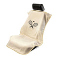 Seat Armour Tan Terry Cloth Seat Cover w/Tennis Racquet Logo - SAR164T