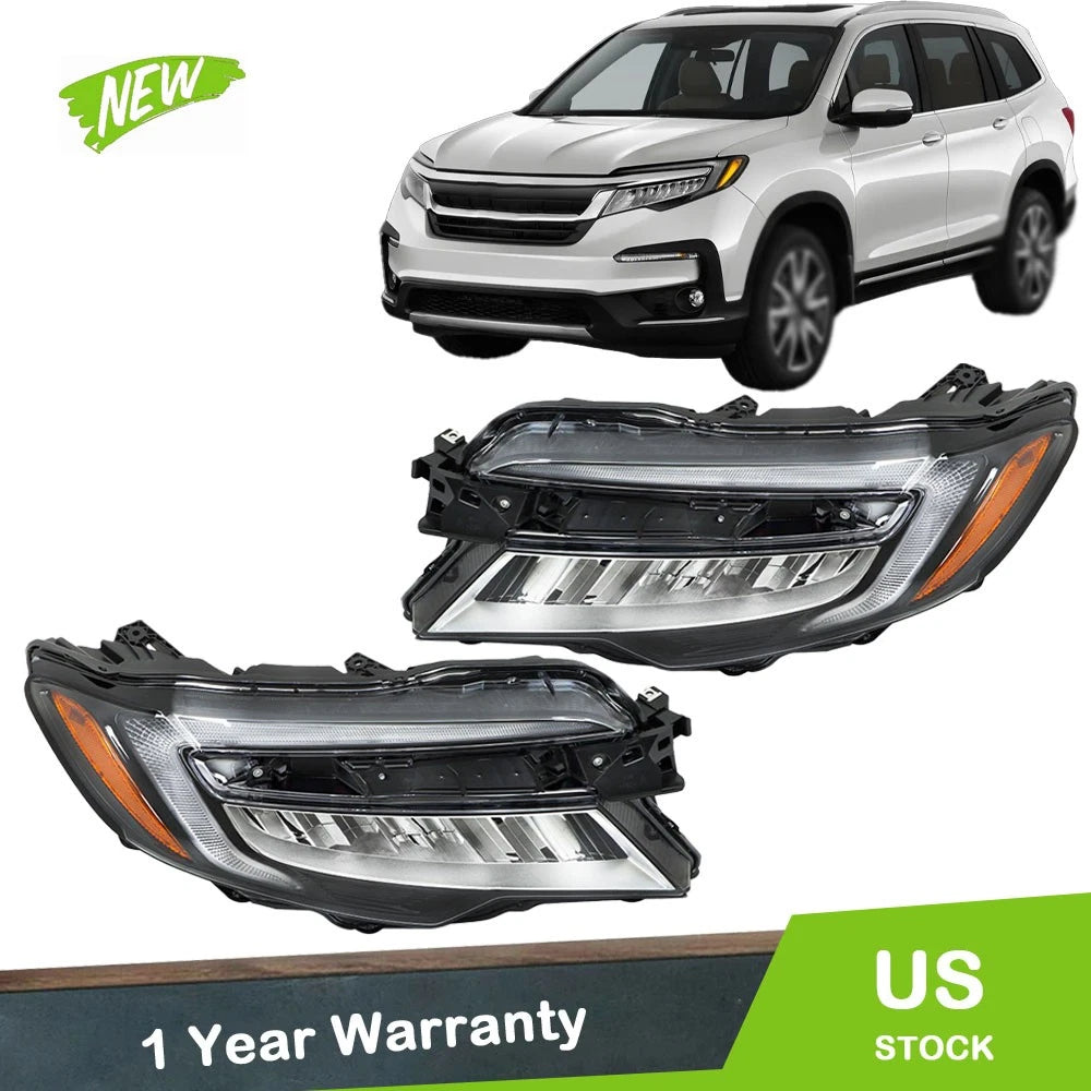 Pair LED Headlights for Honda Pilot (2019–2022) & Passport (2019–2021)