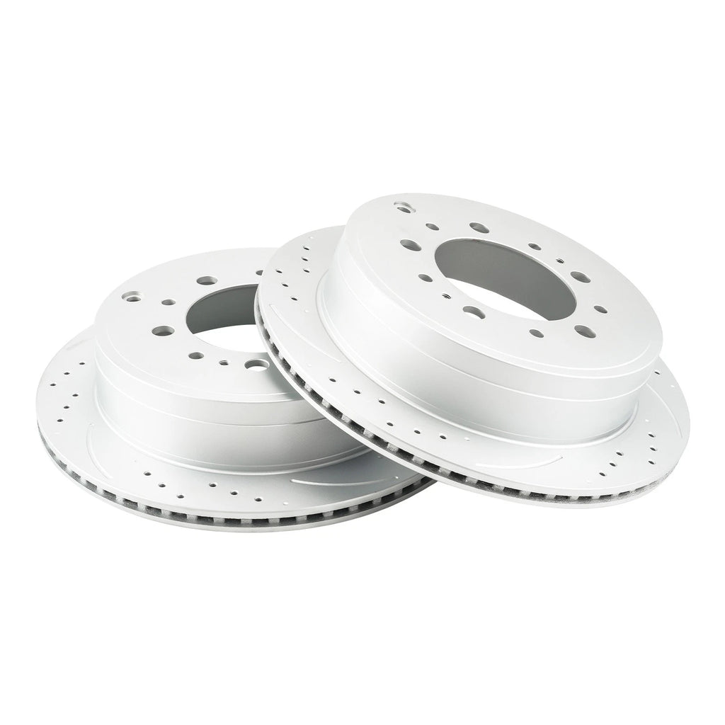 Rear Drilled Slotted Brake Rotors for Toyota Sequoia (2008–2022)