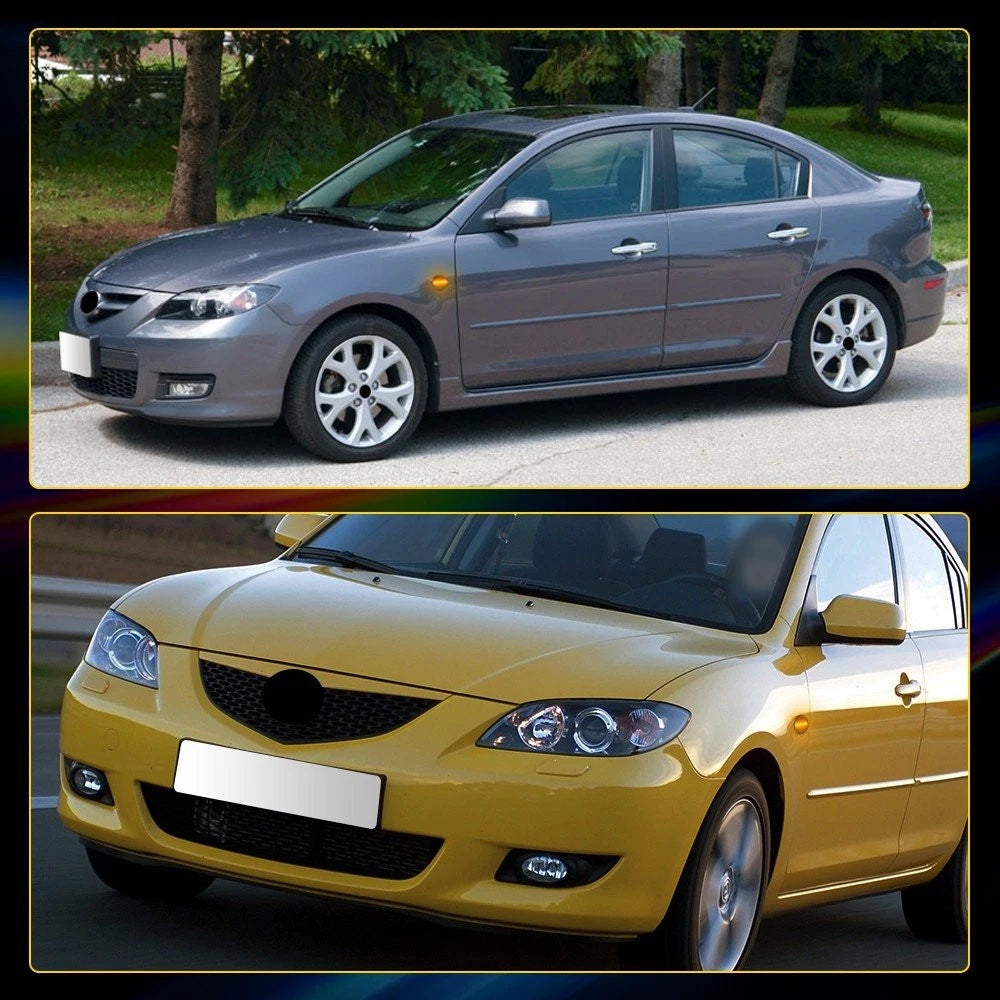 Set of 2 Smoke Lens Amber LED Front Fender Side Marker Lights for Mazda 2/3/5/MPV