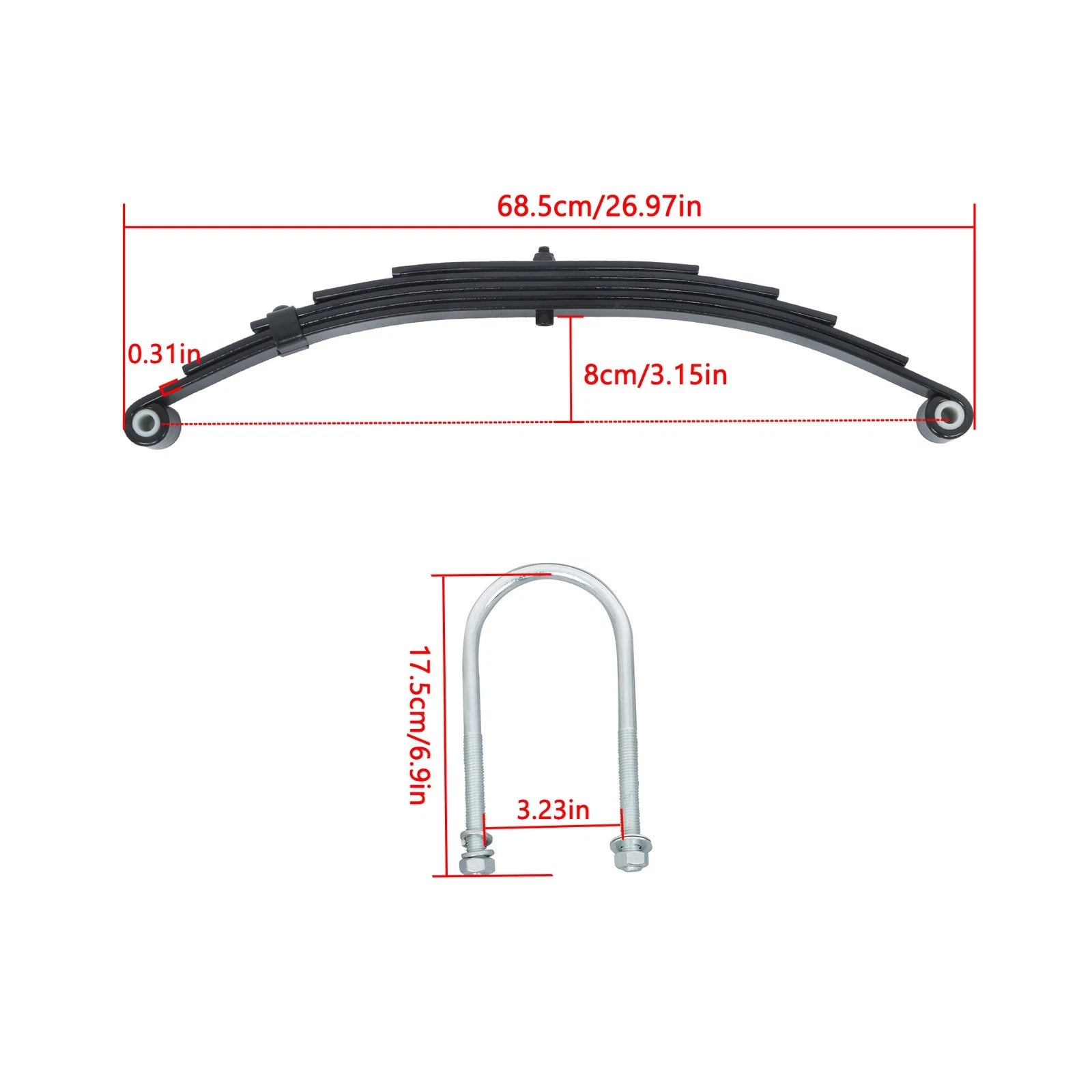 Single Trailer Axle Suspension Kit for Trailer (6000lbs)