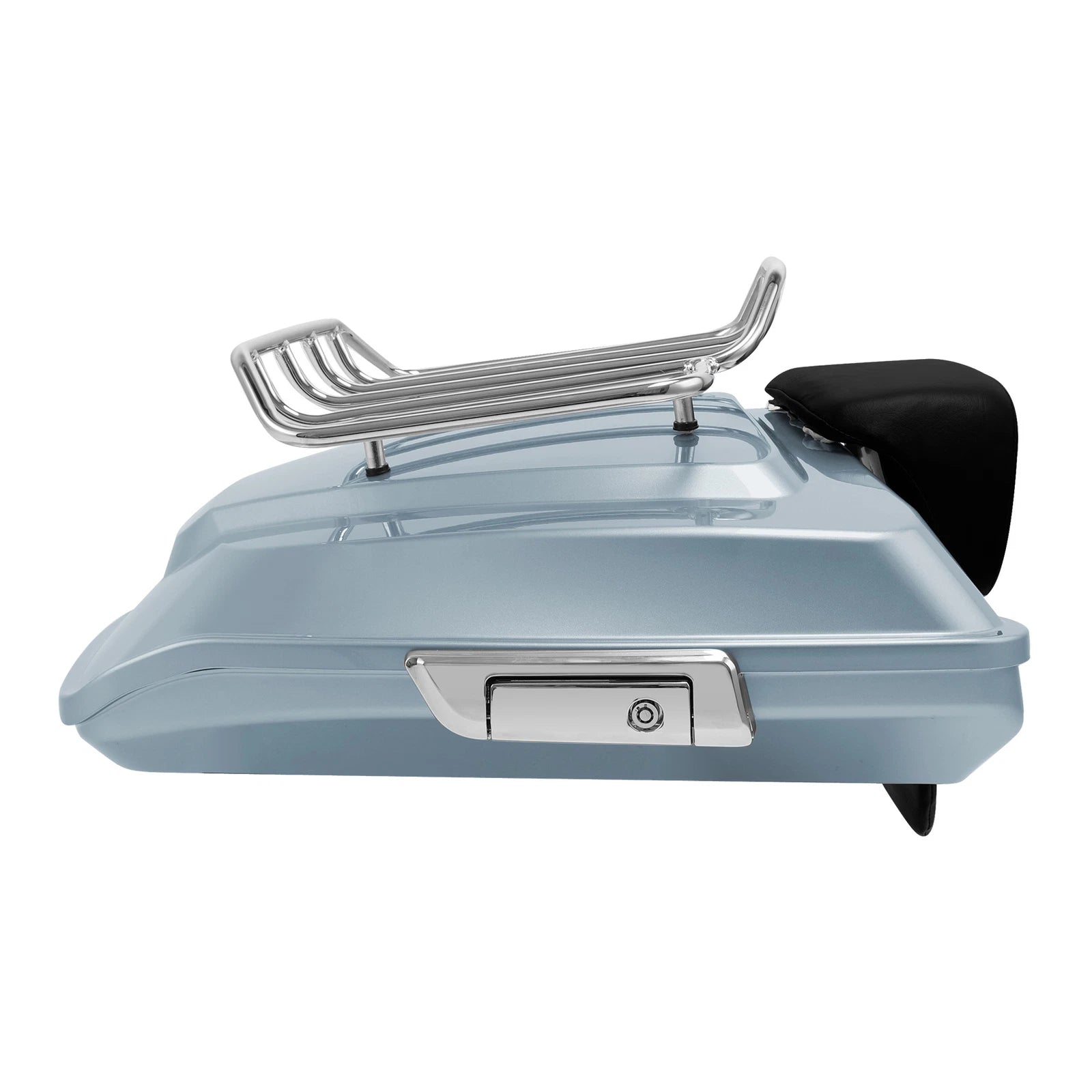 Silver Razor Trunk Backrest Rack for Harley Touring Road King (2014–2024)