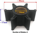Water Pump Impeller 0389623 for Johnson Evinrude OMC 6HP 9/12HP (N/A)