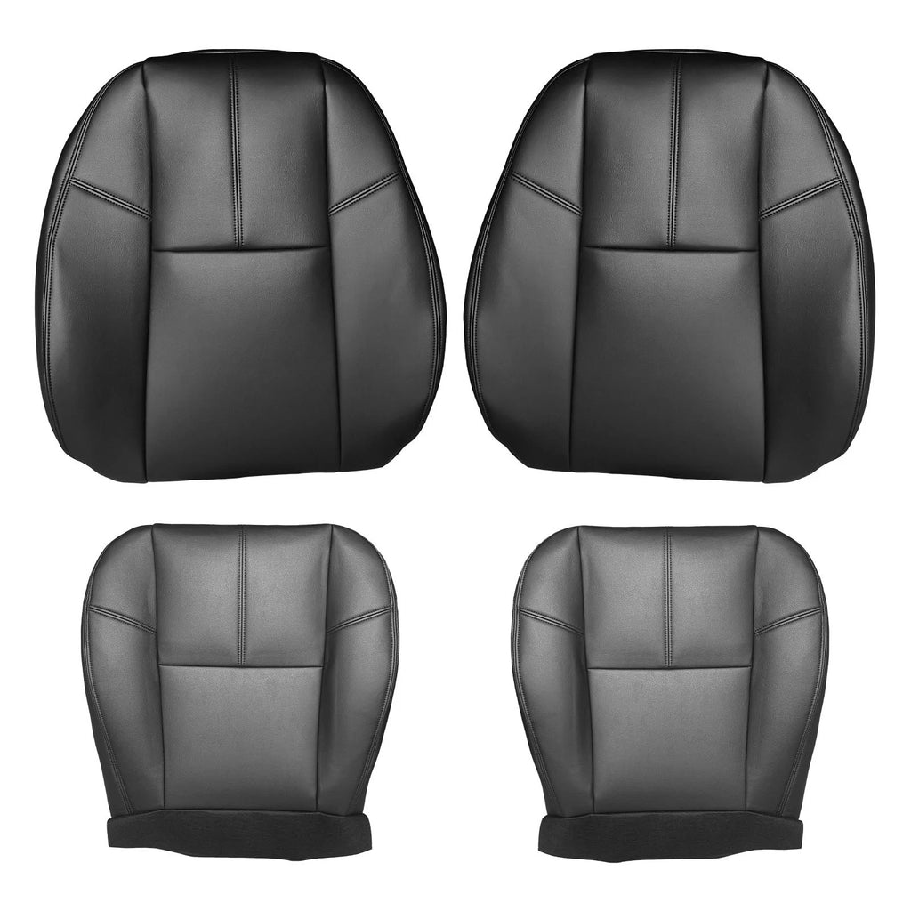 Set of 2 Front Seat Covers for Chevy Silverado 1500 2500 (2007–2014) Black