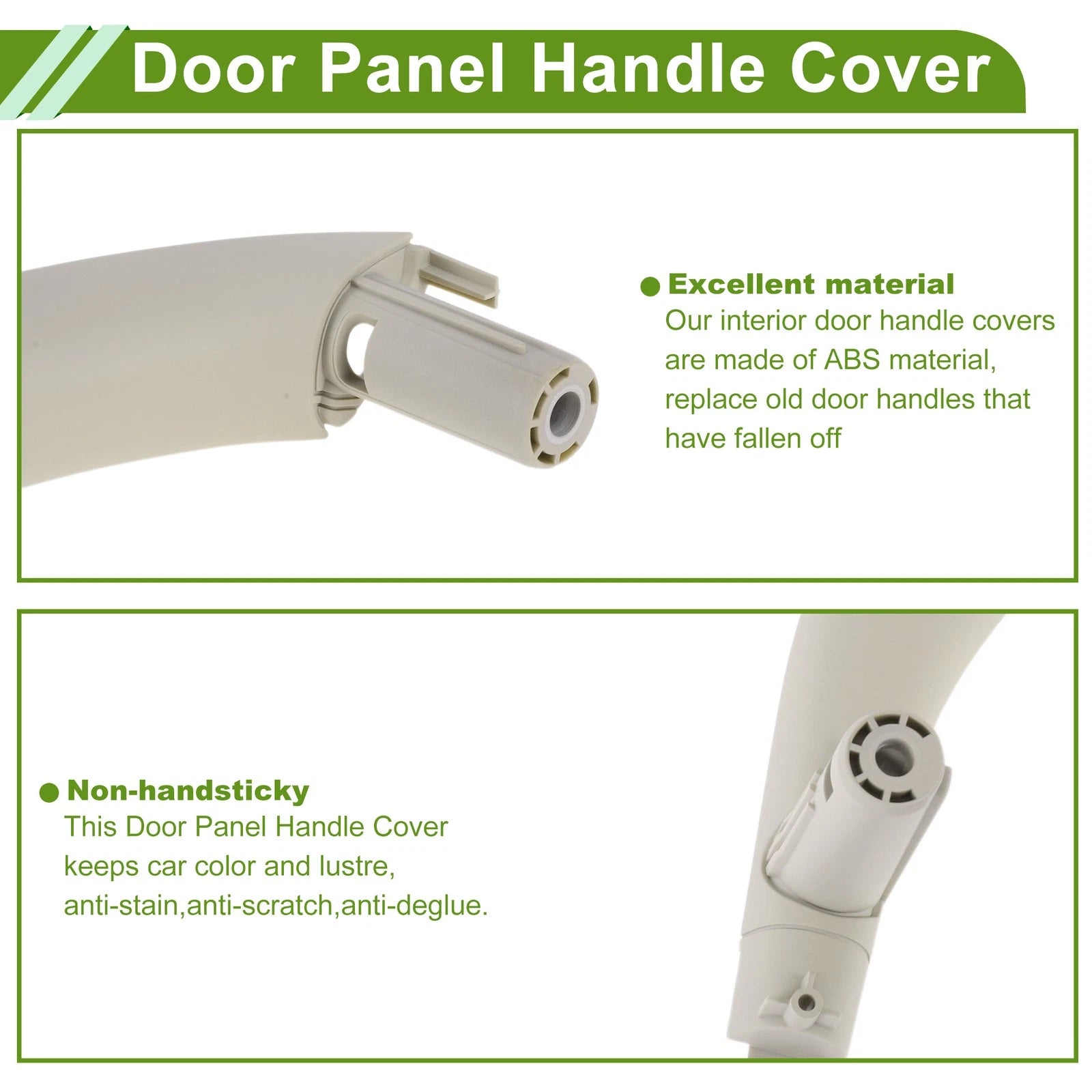 Door Panel Handle Pull Trim Cover for BMW X5 F15 (2014–2018) No. 51417345333 Gray White