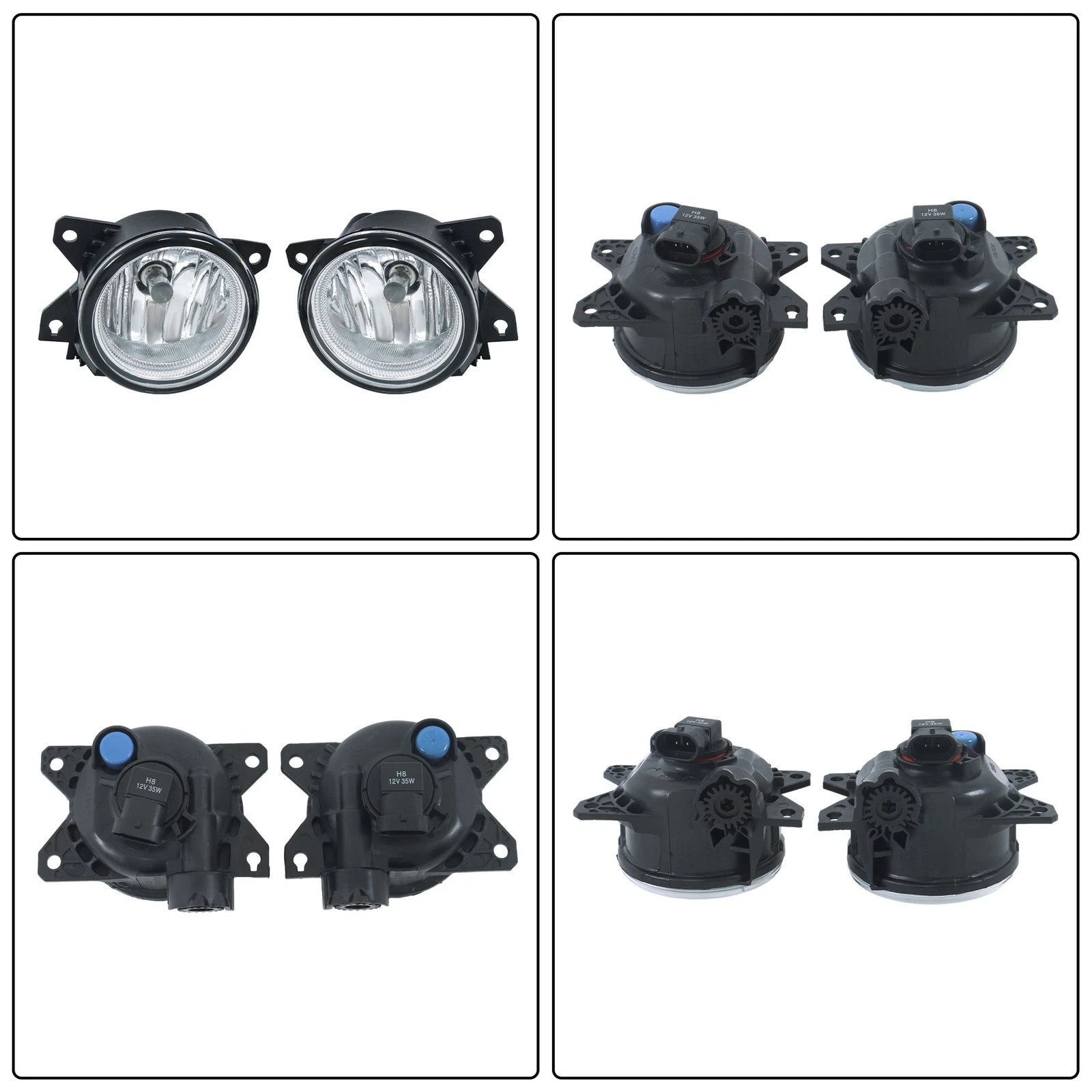 Set of 2 Front Bumper Fog Lights for Honda Pilot (2016-2018) Clear