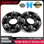 5x108 Hubcentric Wheel Spacers 1" for Ford Focus Bronco Jaguar F-Type (2012–2020)