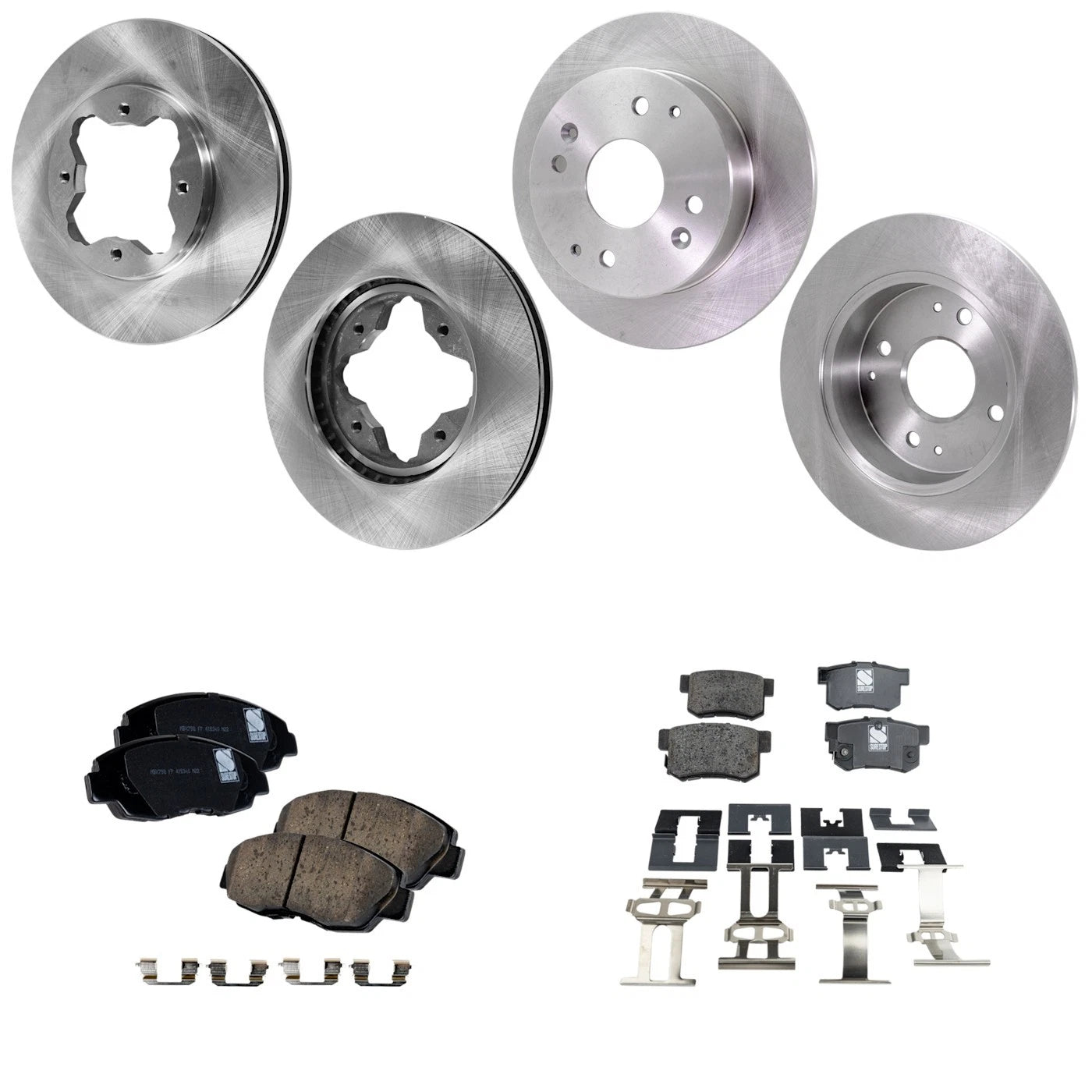 Brake Disc Rotors and Pads Kit for Honda Accord (1994–1997)