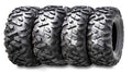 Set of 4 WANDA UTV ATV Tires 24x8-12 & 24x9-11 Deep Tread