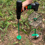 4 x 18" Heavy Duty Green Ground Anchor Hook Solid Steel Shaft