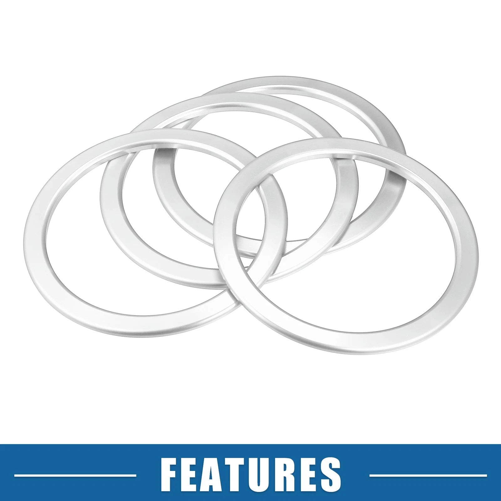 Set of 4 AC Air Vent Outlet Cover Ring Trim for Toyota Tundra (2014–2021)