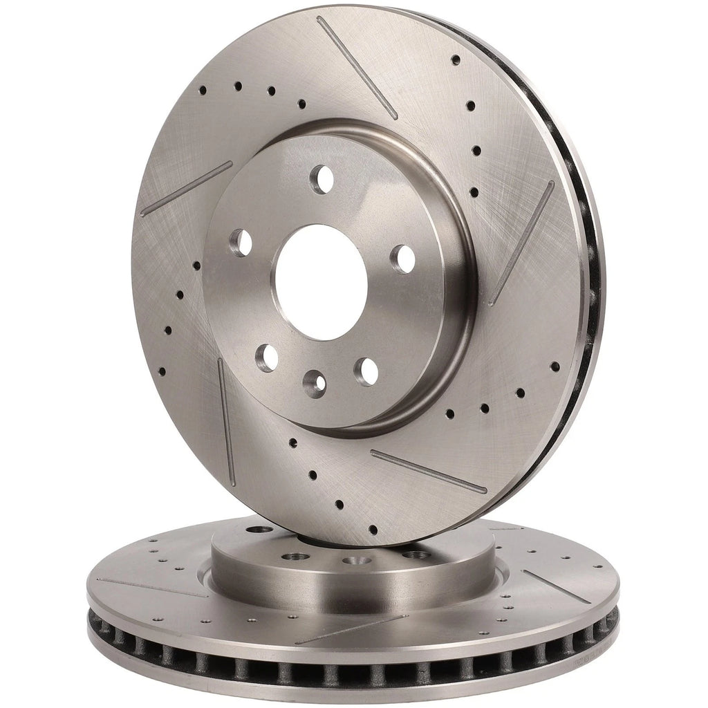 Front Drilled Slotted Brake Rotors for Chevrolet Equinox Malibu (2013–2015)