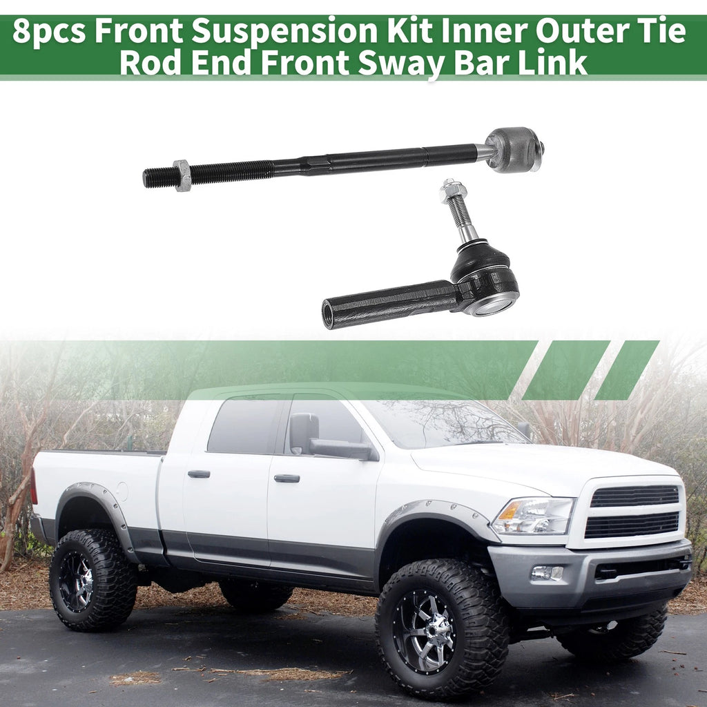 8pcs Front Suspension Kit Tie Rod End Sway Bar Link for Dodge Journey (2009–2020)