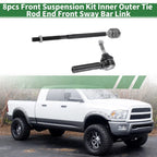 8pcs Front Suspension Kit Tie Rod End Sway Bar Link for Dodge Journey (2009–2020)
