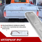 Pair Clear Tail Lights with Red LEDs for Chevy GMC Fleetside Pickup