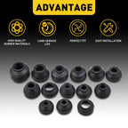 14Pcs Rubber Ball Joint and Tie Rod Dust Cover Kit for Make Model (YYYY–YYYY)
