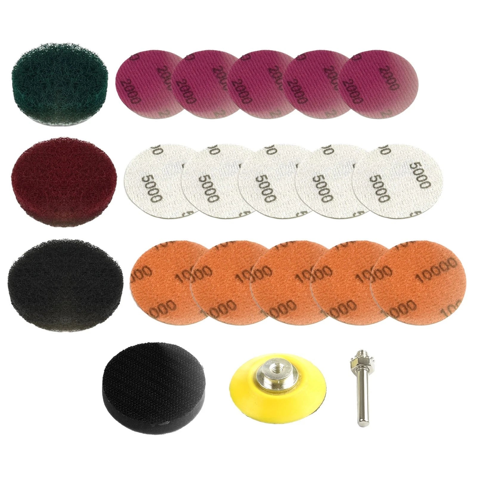 2 Inch Headlight Polishing Pad Kit for Electric Drill