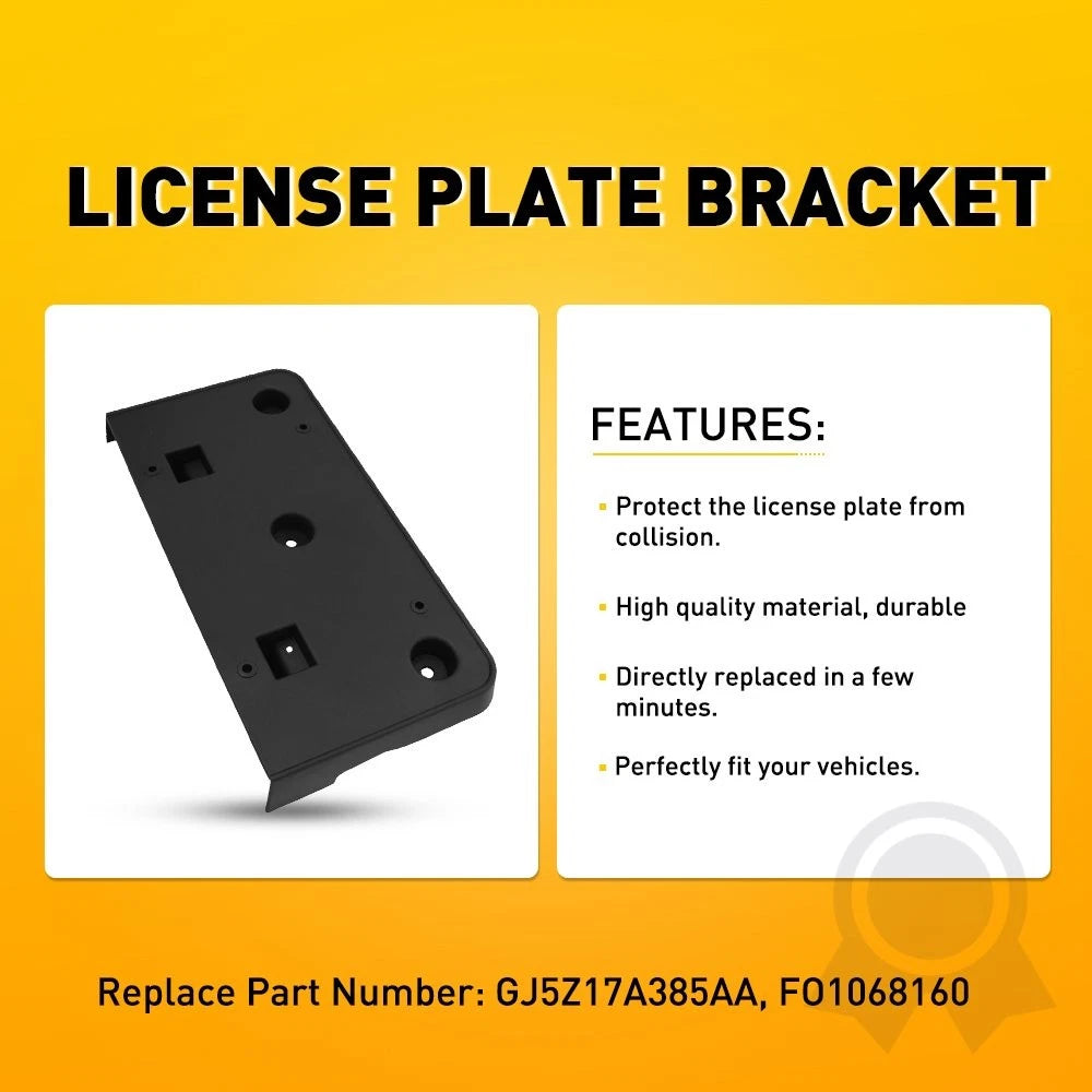 Front Bumper License Plate Frame Holder for Ford Escape (2017–2019)