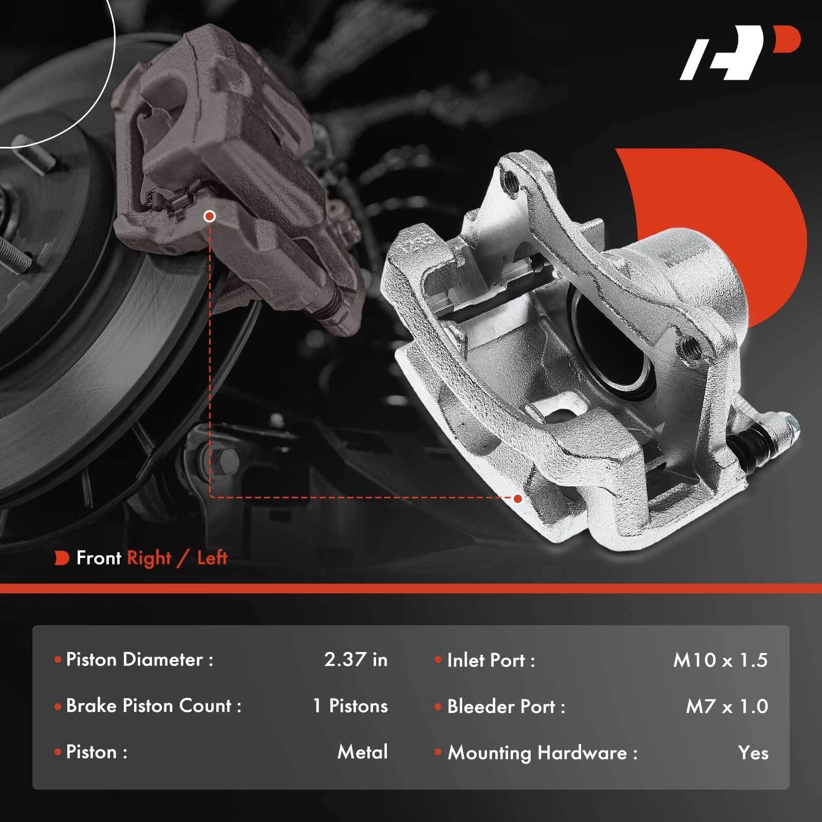 Front Brake Calipers for Chevy Malibu Pontiac G6 Saturn (2008–2012)