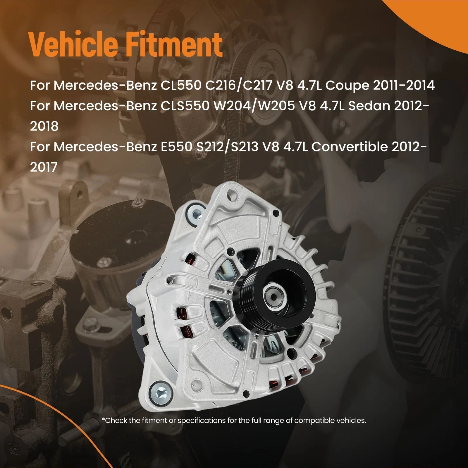 Alternator for Mercedes ML550 W166 (2013–2014) A0141540902