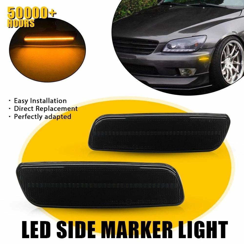 Front LED Side Marker Turn Signal Amber Light for Lexus Toyota Scion (H)