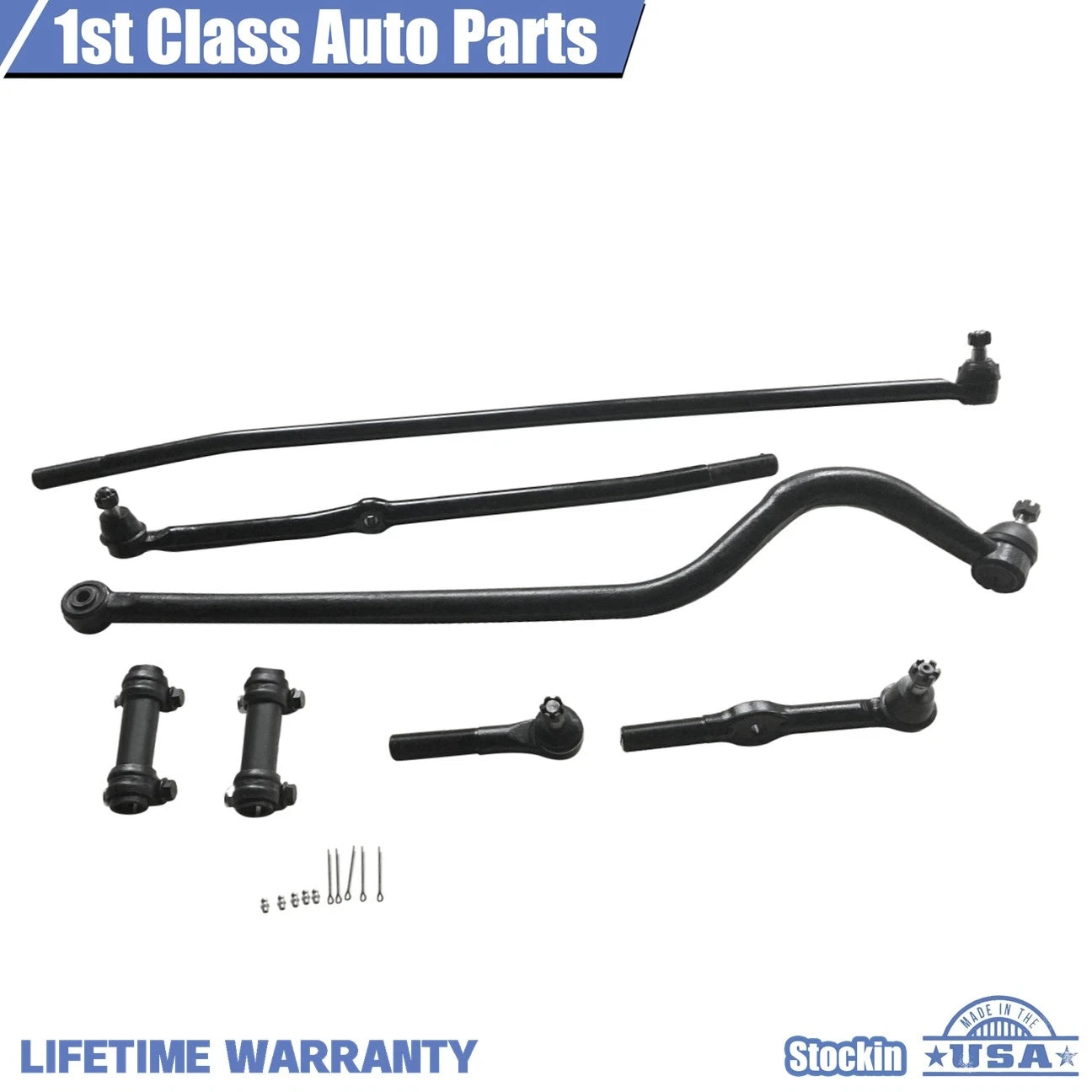 Front Suspension Tie Rod Track Bar Link Kit for Dodge Ram 1500 2500 (1994–1997)