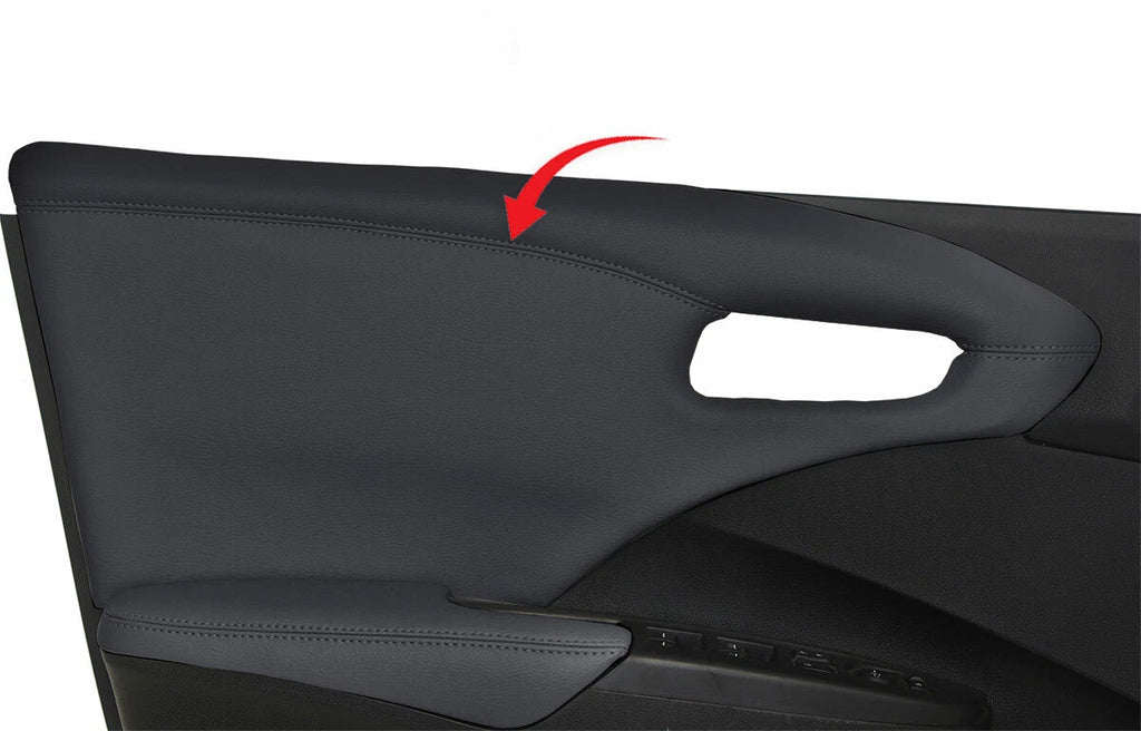Leather Door Panel Cover for Acura RDX (2013–2018) Black