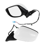 Left Side Door Mirror Replacement for Honda Fit (2009-2014) Manual Folding White