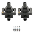 Set of 2 Ignition Coils & 4 Iridium TT Spark Plugs for Mercedes W202 R170