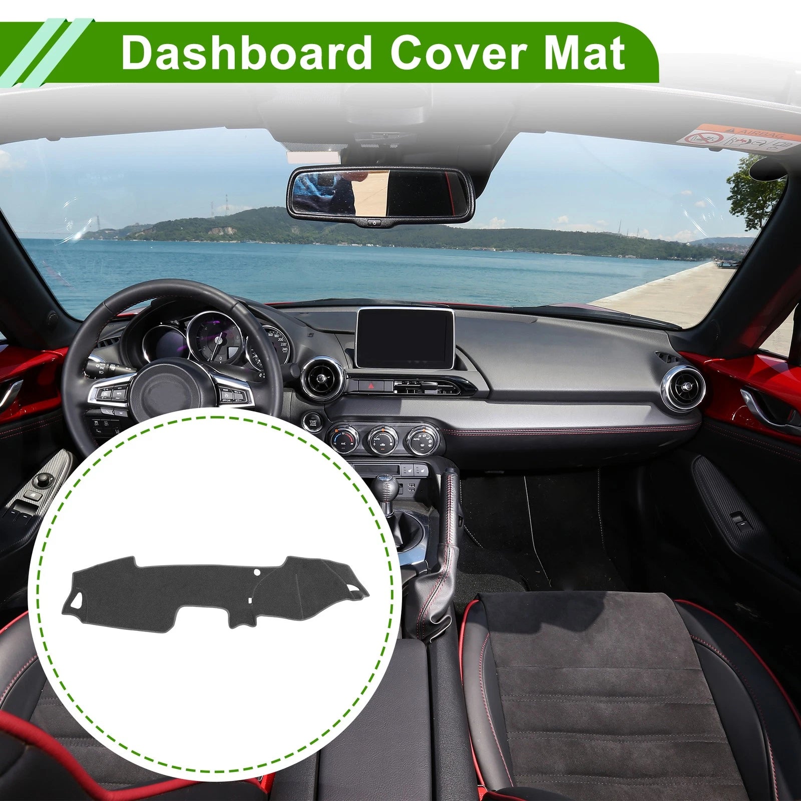 Dash Cover for Mazda MX-5 (2015–2022) Polyester Gray