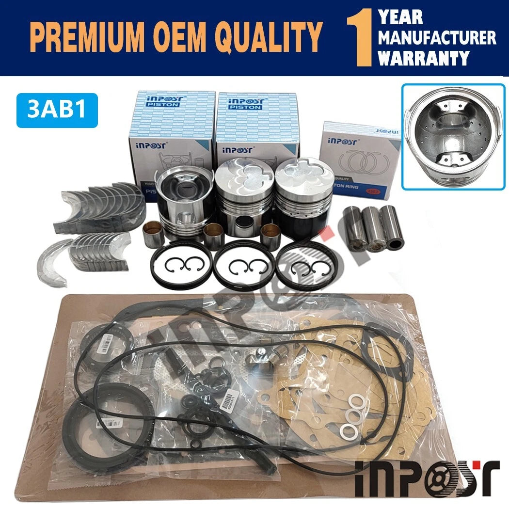 Engine Overhaul Rebuild Kit for Isuzu 3AB1 (Iseki TS3510F)
