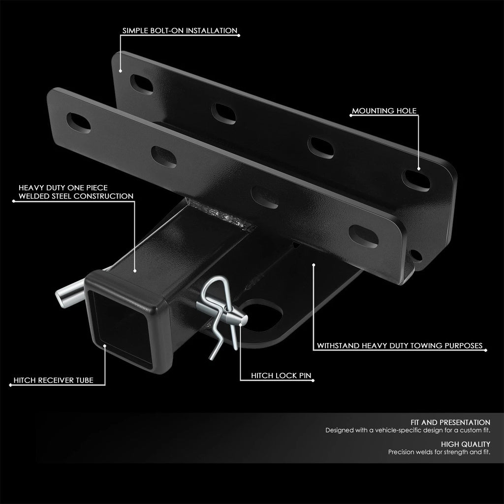 Class-3 Trailer Rear Bumper Tow Hitch Receiver 2" for Jeep Wrangler JK JL (2007–2023)
